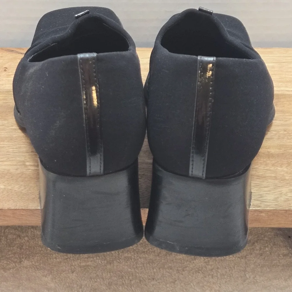 Paul Green Munchen Black Square Toe Low Heel Loafers Pumps Women Slip On Shoes 7